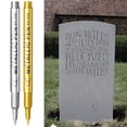 thumbnail image 4 of Gold And Silver Paint Marker Pen For Cemetery Lettering, Oil Based Restoration Ink For Memorial Monuments, 1ml (Multicolor, 14.5*0.5*0.5CM), 4 of 4