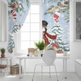 thumbnail image 5 of Fsddascl Christmas Snowman Blackout Curtains for Bedroom/Living Room, Thermal Insulated Kitchen Curtains, Xmas Tree Snowflake Stockings Birds Grommet Darkening Window Treatment Drapes 27.5"x39"x2, 5 of 6