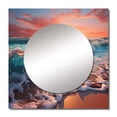 thumbnail image 2 of Designart "Horizon at Sunset IV" Coastal Square Mirror For Wall Decor - Large Teal Square Printed Wall Mirror Art - Square Coastal Mirror - Wall Mounted Square Large Mirror, 2 of 5