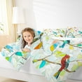 thumbnail image 4 of jejeloiu Colorful Hummingbird Queen Comforter Set,Rainbow Glass Art Bedding Sets,Modern Aesthetic Deagin Bedding Comforter Set For Girl Teens,Breathable Home Decor Reversible,3-Piece, 4 of 8