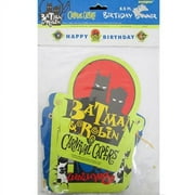 Batman Vintage 1997 'The Adventures of Batman and Robin' Happy Birthday Banner (1ct)