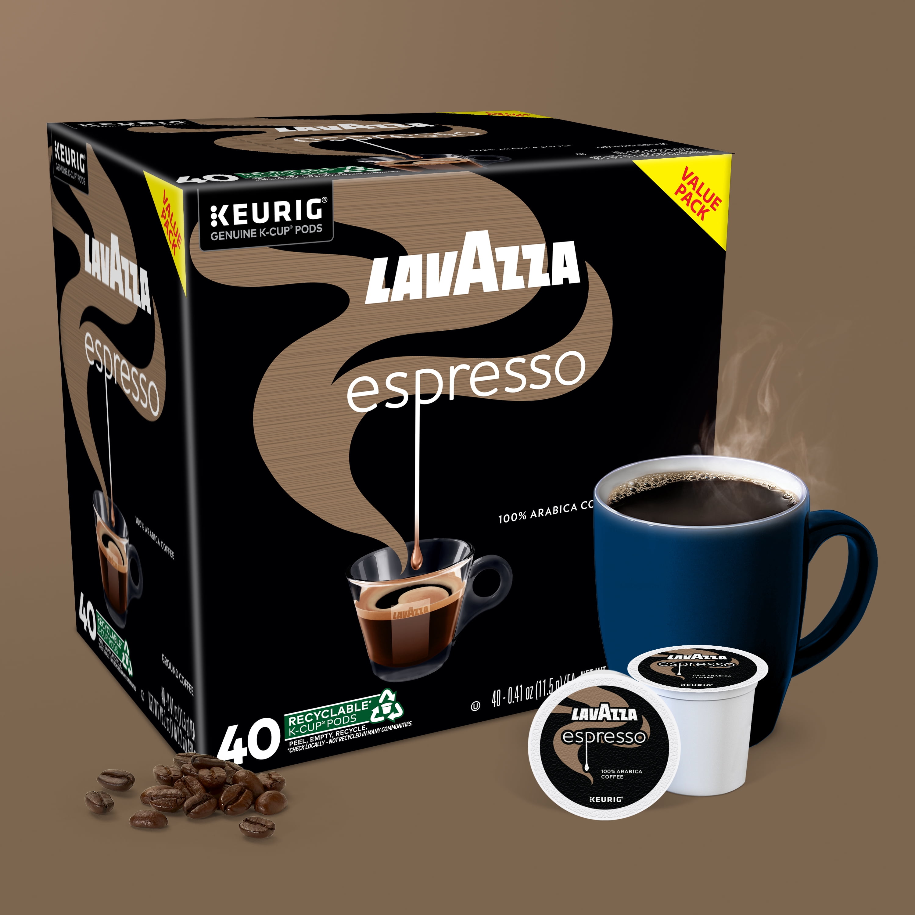 Lavazza Espresso Keurig K-Cup® Pods, Medium Roast, 100% Arabica (160 Pods)
