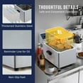 thumbnail image 4 of M optimized Electric Deep Fryer Stainless Steel with Basket, 8L/8.45QT Countertop Fryers, 1600W Single Tank Electric Fryer for Kitchen, Restaurant and Commercial Use, Temperature Adjustable 140-392℉, 4 of 7