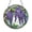 Acrylic 3.5 Inch, variant on Hanging Wisteria Floral Scene Stained Glass Window Art