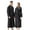 Black, variant on Hinvhai Mens Robe, Full Length Big and Tall Bathrobe for Men, Mens Bath Robes Black Xl(XL)
