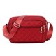 thumbnail image 4 of Bolsa de mensajero a cuadros de color sólido de lona retro para mujer, grandes (rojo) Likrtyny Para Estrenar, 4 of 8