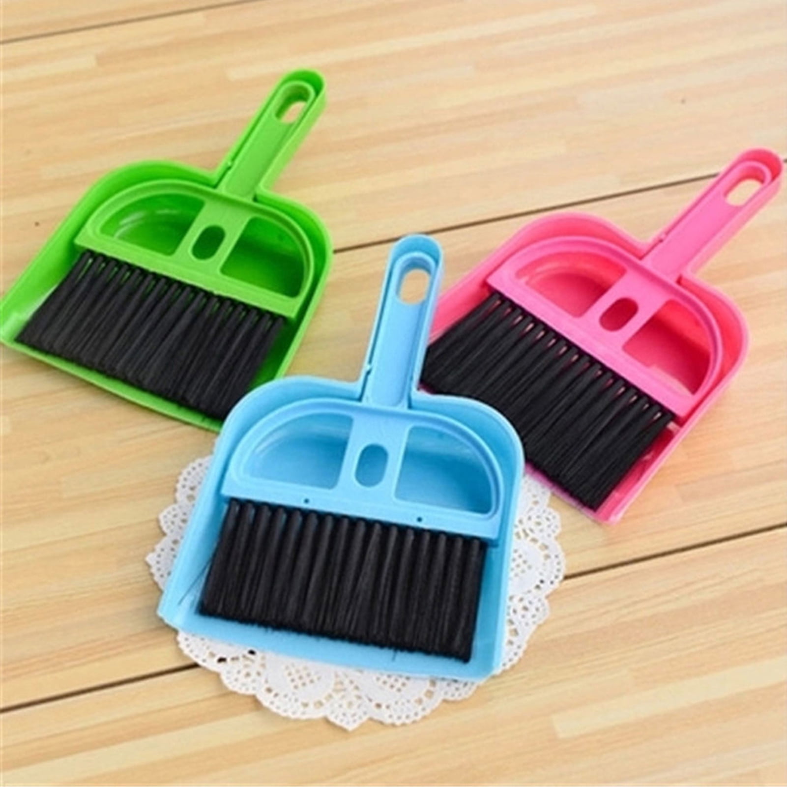 Mini Dustpan and Brush Set Small Hand Broom Dustpan Set Handy Dustpan and  Brush Set Mini Whisk Set Household Cleaning Tool for Table, Desk,  Countertop, Keyboard, Sofa (Blue) - by Viemira 