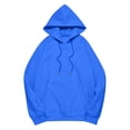 thumbnail image 3 of TQWQT Women's Blue Hoodie Long Sleeve Fashion Y2k Hoodies Oversized Cute Hooded Sweatshirt Plus Size Pullover Tops with Pockets Blue 3XL, 3 of 5