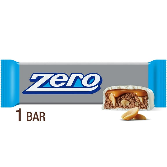 Zero White Fudge, Caramel, Peanut and Almond Nougat Candy, Bar 1.85 oz