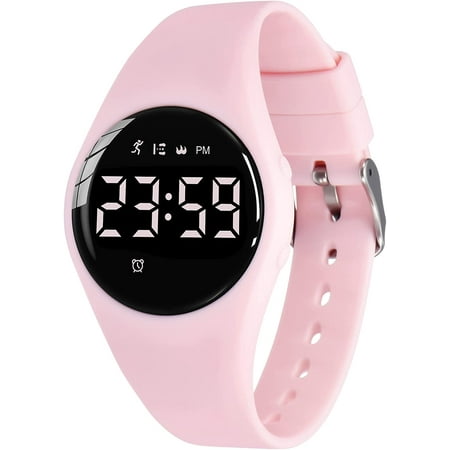 axGear Montre de suivi de la condition physique pour enfants, montre  numérique pour filles avec alarme/chronomètre/distance/calories/compteur de  pas