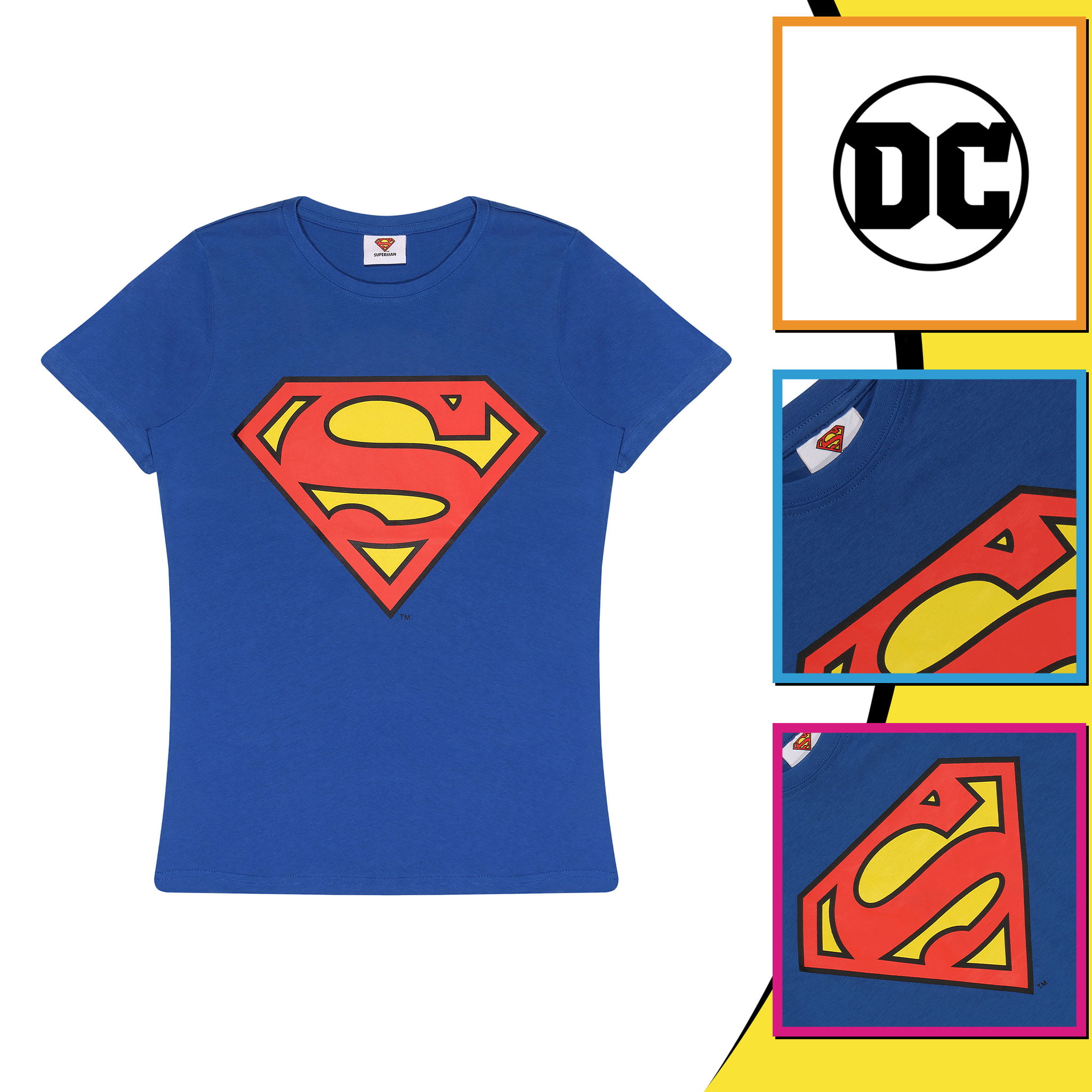 vragenlijst Pak om te zetten Discriminerend DC Comics Superman Classic Logo Women's Fitted T-Shirt | Official  Merchandise - Walmart.com