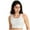 White, variant on Wancir High Neck Sports Bra for Women Longline Medium Impact Workout Crop Tank Tops Wirefree Padded Yoga Bra Gym