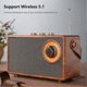 thumbnail image 3 of Retro FM Radio Portable Wooden Bluetooth Radio Bass Speaker Handsfree MP3 Player Support USB/TF Car, 3 of 5
