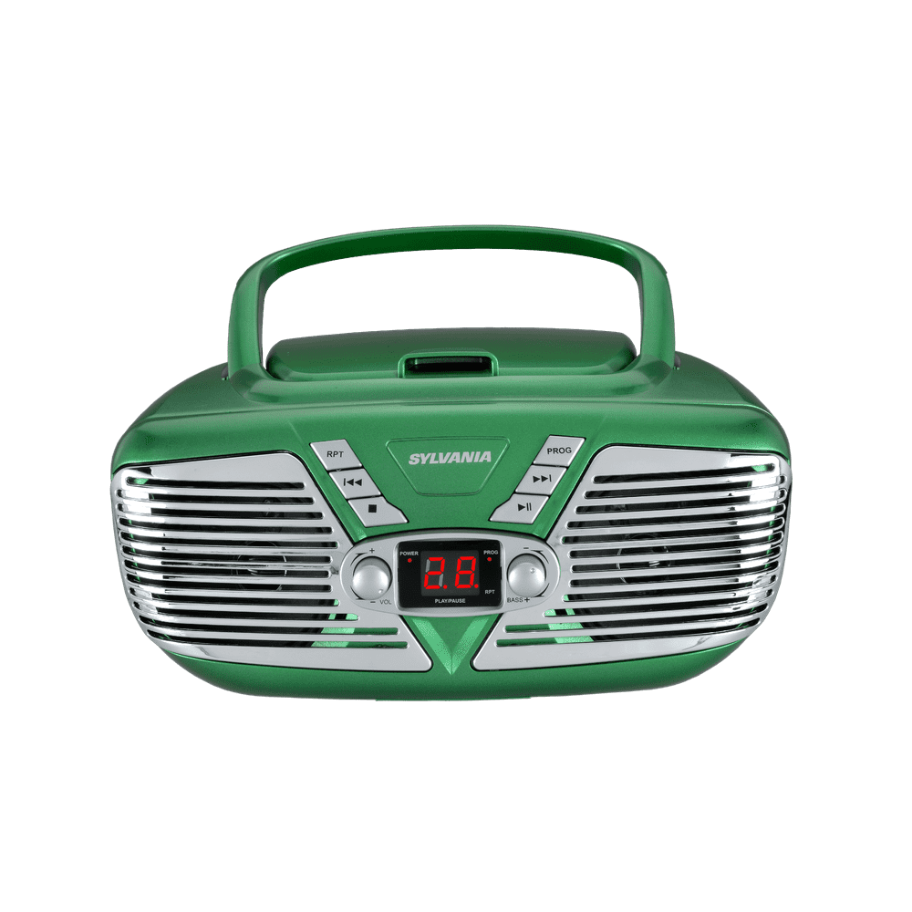 Sylvania SRCD211 Portable CD Boombox with AM/FM Radio, Retro Style
