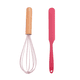 thumbnail image 1 of Juego de mini utensilios de cocina de 2 piezas: herramientas de cocina de silicona con mangos de madera Vhermosa, 1 of 5