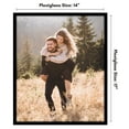 thumbnail image 3 of Americanflat 14x17 Picture Frame with Polished Plexiglass Streamline Collection Thin Border Wall - Black, 3 of 8