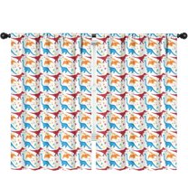 Blackout Kids Curtains,Colorful Dinosaurs Pattern Childrens Insulated Curtains Set Of 2,Bedroom Essentials,Toddler Room Decor 52"x84"