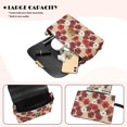 thumbnail image 5 of SCRAWLGOD Flower Print Beige Red Small Purses for Women Crossbody Bags, Lightweight PU Leather Mini Cross Body Purse Travel Shoulder Bag Sling Bag for Daily Life, 5 of 7