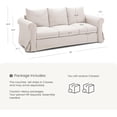 thumbnail image 2 of Vorthio 3-Seater Farmhouse Sofa, Deep Seat Couch with High Back Support, Removable Washable Cover, Grey, 2 of 8