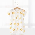 thumbnail image 2 of TOWED22 Baby Boys Girls Clothes Newborn Romper Solid Short Sleeve One Piece Jumpsuit Infant Summer Spring Outfits Orange,6-12 M, 2 of 5