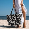thumbnail image 6 of Naloa Daisies Flowers Large Capacity Beach Bag, Waterproof Sandproof Beach Swim Pool Bag Tote Bag for Women, 6 of 7