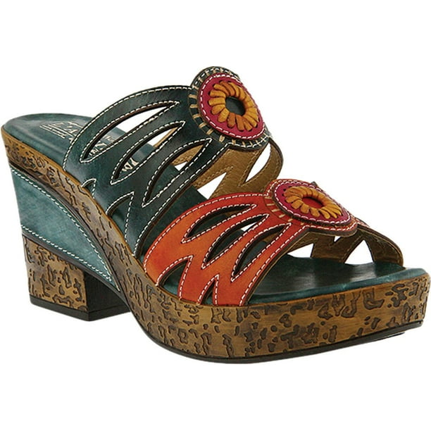 L'Artiste Lartiste Beverly Sandals Teal Multi Walmart