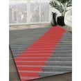 thumbnail image 3 of Ahgly Company Machine Washable Indoor Round Transitional Brown Red Area Rugs, 5' Round, 3 of 7