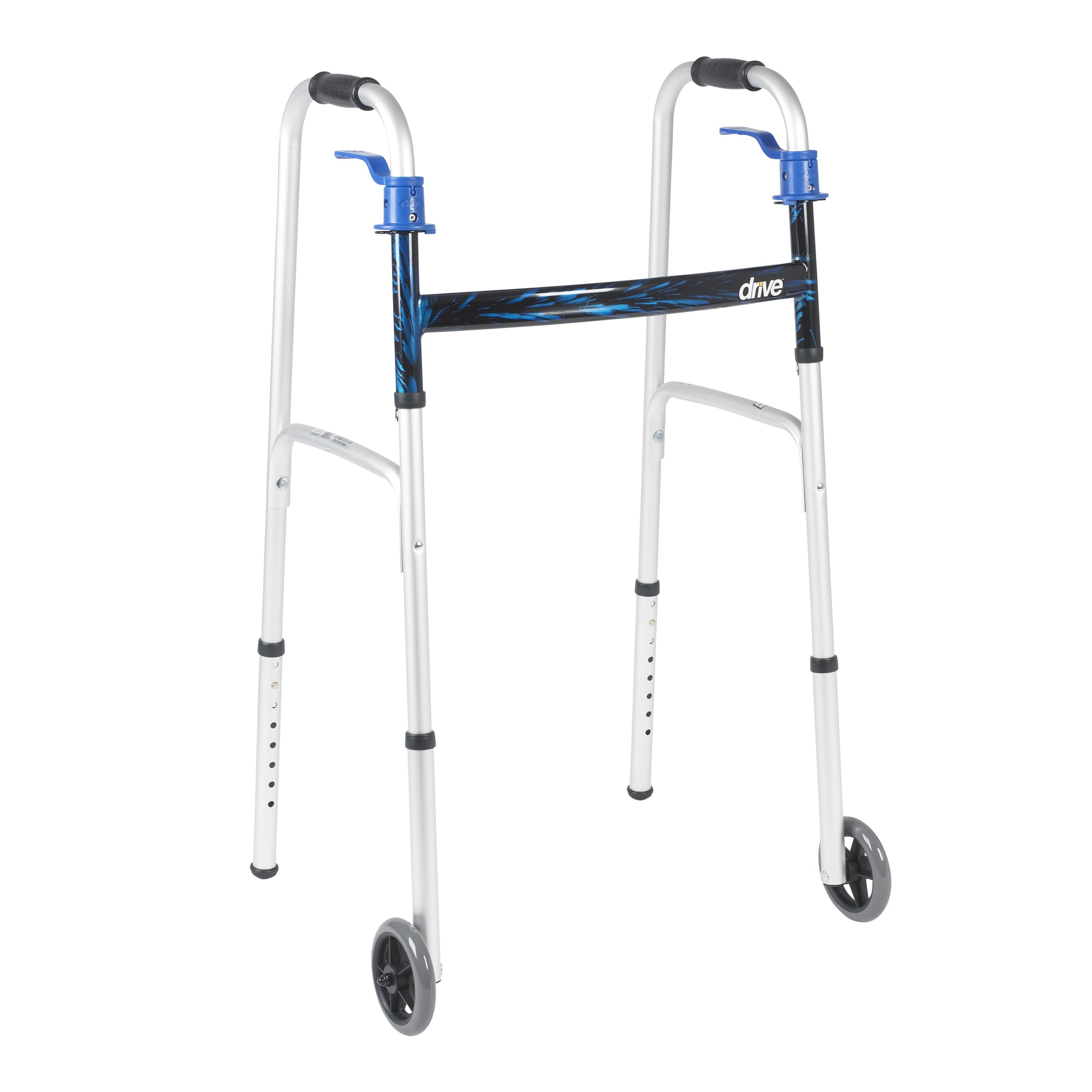 Drive Medical Trigger Release Folding Walker With 5" Wheels