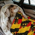 thumbnail image 5 of Flag Of Germany Warm Cozy Plush Throw Blanket for Couch Bed Sofa 60"x50", 5 of 7