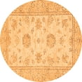 thumbnail image 1 of Ahgly Company Indoor Round Oriental Orange Traditional Area Rugs, 5' Round, 1 of 4
