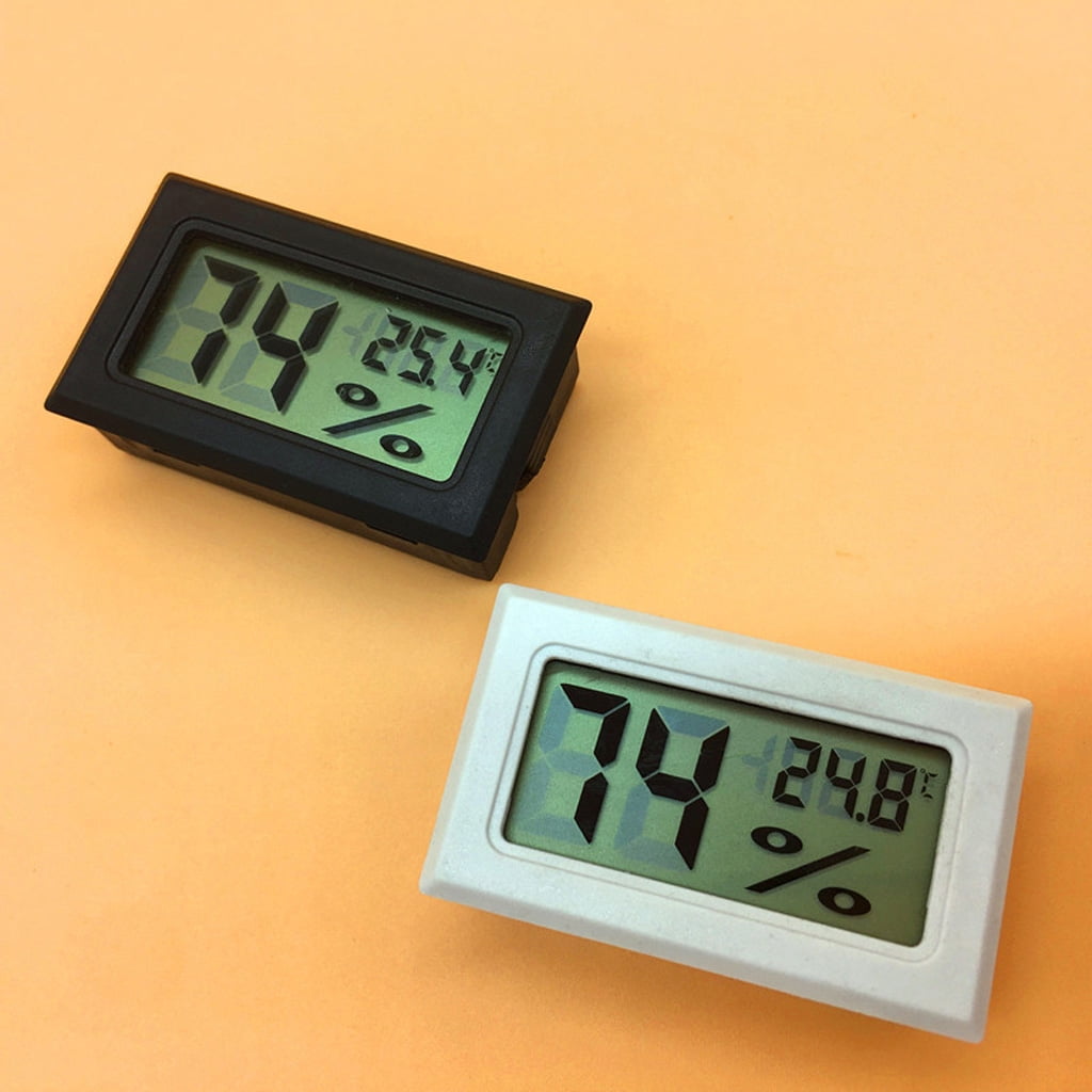 Temperature Humidity Meters Gauge Indoor Hygrometer LED Display for Humidors Greenhouse Incubators Reptile