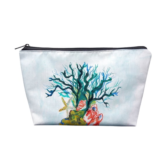 Betsy Drake Interiors Starfish, Coral, Shells Pouch 8.5x6