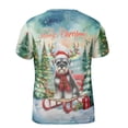 thumbnail image 2 of Merry Christmas Santa Reindeer Antlers Schnauzer Sleigh Xmas Winter Holiday All Over Print 3D Shirt Unisex Merch Miniature Schnauzer Dog Lover - 00023, 2 of 6