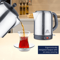 thumbnail image 6 of Ethniq TeaVibe Electric Turkish Tea Maker - Stainless Steel 120V Double Pot Kettle & Infuser, Boil-Dry Protection, Auto Shut-Off & Keep Warm Function, 1.7L Kettle + 1L Teapot Capacity, 6 of 7
