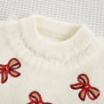 thumbnail image 3 of Posijego Toddler Girls Valentines Day Sweater Bowknot Long Sleeve Knit Crewneck Pullover Sweater Little Girl Tops, 3 of 9