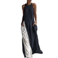 thumbnail image 2 of Blmnix Tank Dress Womens Dress with Pockets Flowy Dresses Slip Dress Under Dress Blue Sleeveless Maxi Crew Neck Adaptable Womens Summer Dresses Casual XXL, 2 of 5