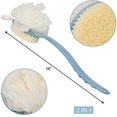 thumbnail image 2 of Paquete de 2 cepillos para el cuerpo de la ducha con cerdas y lufa, esponja de malla de baño para fregar la espalda con mango largo curvo para exfoliar la piel, cerdas de masaje Su, 2 of 4