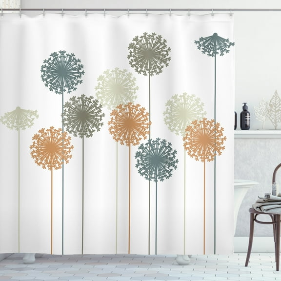 Ambesonne Dandelion Shower Curtain, Meadow in Summer Season, 69"Wx70"L, Multicolor