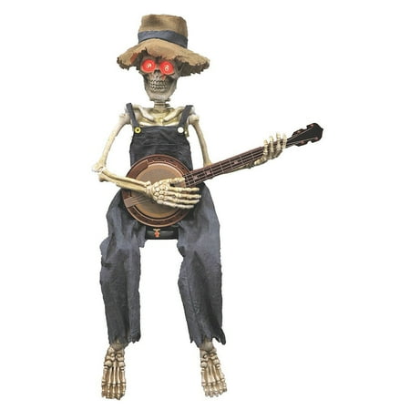 Halloween Express 39  Animated Skeleton Playing Banjo Decoration