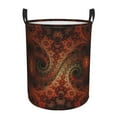 thumbnail image 1 of DouZhe Waterproof Collapsible Large Laundry Baskets, Fractal Abstract Spiral Particles Prints Circular Hamper with Handles, 1 of 7
