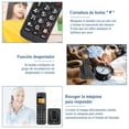 thumbnail image 2 of Tel&eacute;fono Inal&aacute;mbrico, Telefono Inalambrico para Casa con Identificador de Llamadas, &Aacute;mplio Alcance con Luz En Pantalla, Llamadas Manos Libres, Botones Grandes, 3 l&amp, 2 of 8