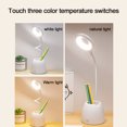 thumbnail image 3 of Lámpara de escritorio USB 3 en 1: soporte para teléfono, portalápices y luz ajustable con 3 temperaturas de color. ¡Ilumina tu espacio con estilo!, 3 of 6