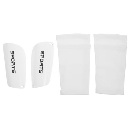 HOMEMAXS 1 Set of Outdoor Soccer Shin Pads Soccer Shin Guard Sock Protective Board White