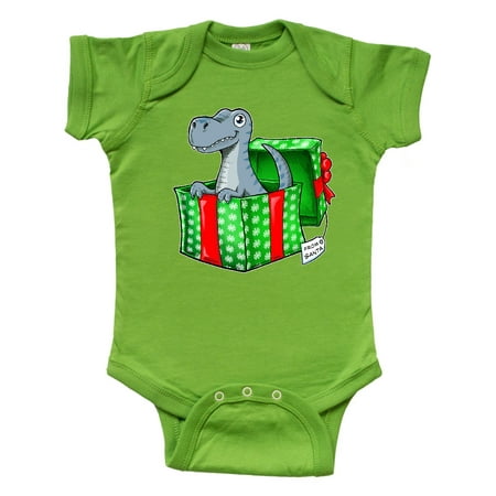 

Inktastic Christmas Dinosaur Gift from Santa Gift Baby Boy or Baby Girl Bodysuit