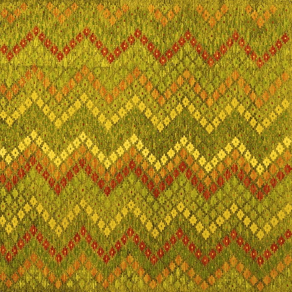 Ahgly Company Indoor Square Southwestern Yellow Country Area Rugs, 8' Square