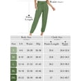 thumbnail image 4 of Chiclily Womens Elastic High Waist Pants Drawstring Work Trousers Joggers Trendy Harem Pants with Pockets, Wheat Size L, 4 of 8