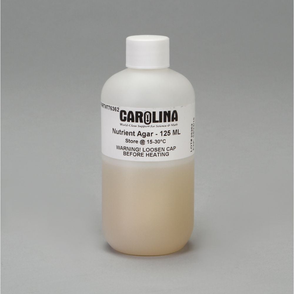 Nutrient Agar, Prepared Media Bottle,125 mL, Plastic Bottle, No