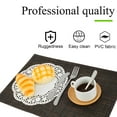 thumbnail image 3 of 8Pcs Dish Placemats Non-Slip PVC Table Mat Heat Resistant Dish Pad Washable Dish Place Mat Decorative Woven Texture Place Mats for Kitchen Dining Table Indoor Outdoor, 3 of 8