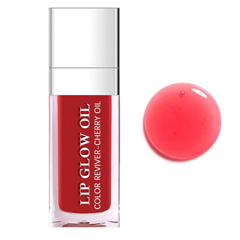 YiFudd Lip Oil Hydrating Tinted Lip Balm, Lip Gloss Lip Care Transparent Toot Lip Oil Tinted