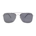 thumbnail image 2 of Concave Curved Metal Vintage Double Bridge Air Force Pilots Sunglasses Silver - Black, 2 of 4